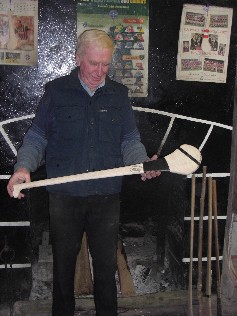 TJ with a finished hurley